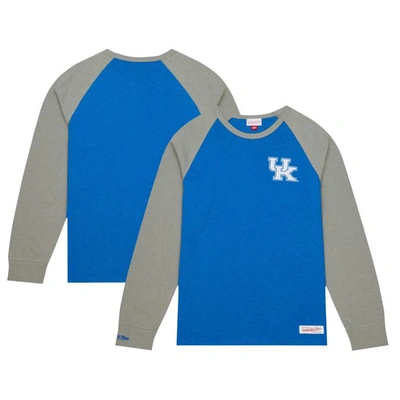Mitchell & Ness Royal Kentucky Wildcats Legendary Slub Raglan Long Sleeve T-shirt