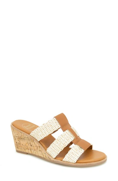 Andre Assous Bentley Wedge Sandal In Pecan