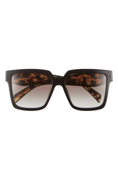 Loewe Men's 56mm Oversized Square Sunglasses Shiny Black Violet