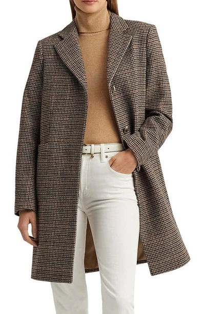 Lauren Ralph Lauren Houndstooth Check Coat In Box Houndstooth