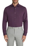 Jack Victor Aurelio Cotton & Silk Blend Dress Shirt In Plum