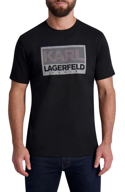 Karl Lagerfeld Three Dimensional Karl Logo Graphic T-shirt In Black