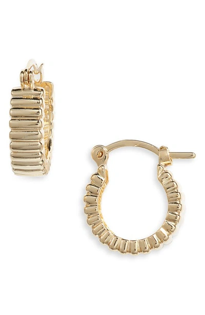 Set & Stones Jules Ridge Hoop Earrings In Gold