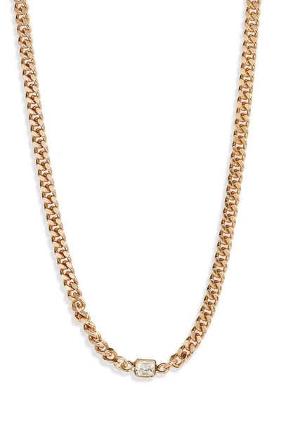 Set & Stones Kelcie Cubic Zirconia Cuban Chain Necklace In Gold