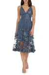 Dress The Population Audrey Dress In Steel
