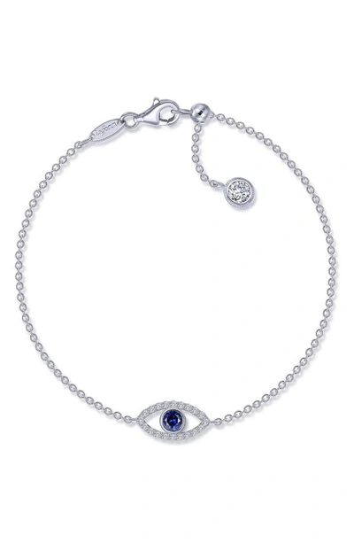 Lafonn Simulated Diamond & Lab-created Sapphire Evil Eye Bracelet In Blue