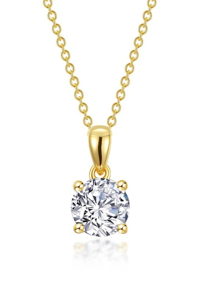 Lafonn Simulated Diamond Solitaire Pendant Necklace In White