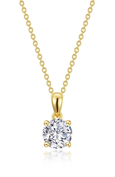 Lafonn Simulated Diamond Solitaire Pendant Necklace In White