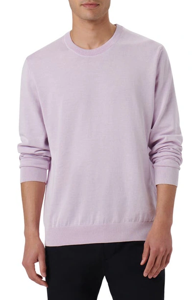 Bugatchi Mélange Cotton Sweater In Lavender
