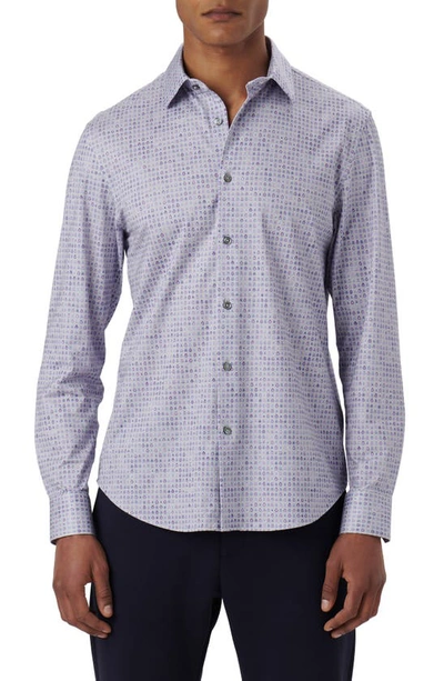 Bugatchi James Ooohcotton® Print Button-up Shirt In Lavender