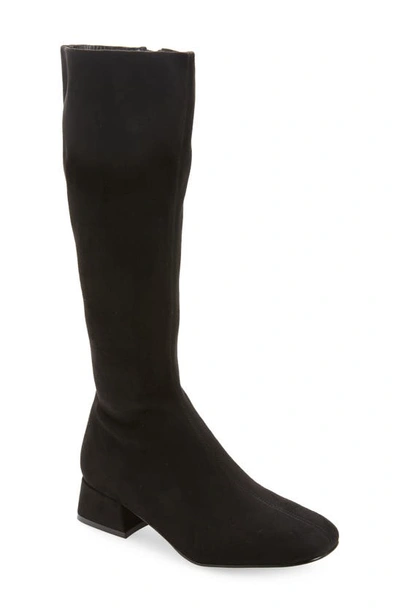 Jeffrey Campbell Allured Knee High Boot In Black Suede