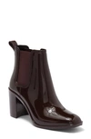Jeffrey Campbell Hurricane Chelsea Boot In Brown Shiny