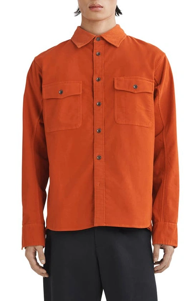 Rag & Bone Stretch Cotton Moleskin Jacket In Orgtea