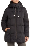 Save The Duck Alena Hooded Puffer Coat In Black
