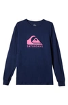 Quiksilver X Saturdays Nyc Snyc Long Sleeve Graphic T-shirt In Ocean