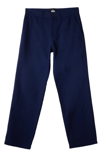 Quiksilver X Saturdays Nyc Nonstretch Wide Leg Pants In Ocean Cavern
