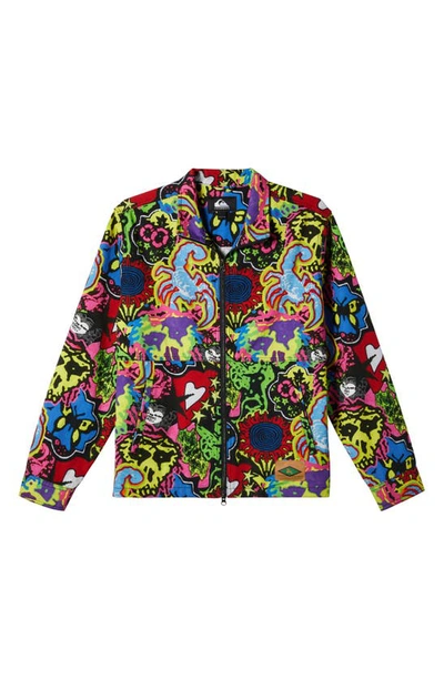 Quiksilver X Saturdays Nyc Zip Cotton Jacket In Multicolor