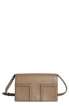 Totême T-flap Convertible Crossbody Bag In Taupe
