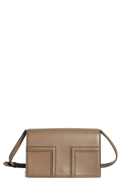 Totême T-flap Convertible Crossbody Bag In Taupe