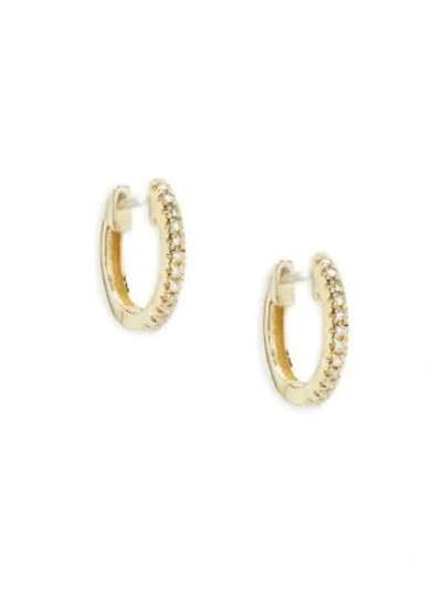 Saks Fifth Avenue Women's 14k Yellow Gold & Diamond Huggie Earrings