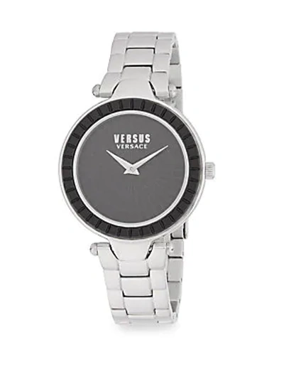 Versace Stainless Steel Quartz Bracelet Watch In Grey