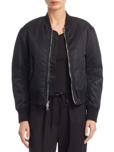 3.1 Phillip Lim / フィリップ リム Lace-up Bomber Jacket In Black