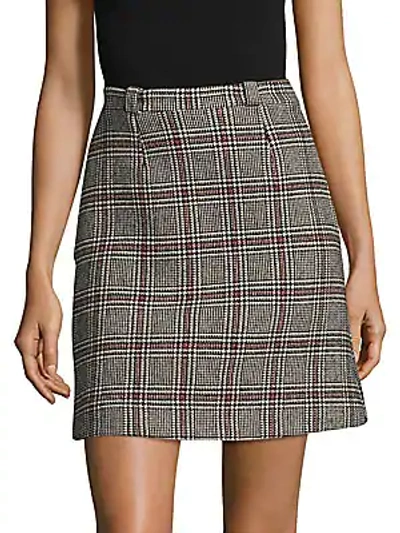 Carven Plaid Mini Skirt In Multi