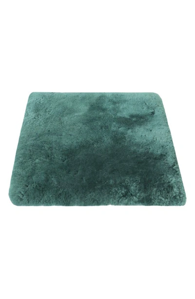 Natural Medical Genuine Sheepskin Shearling Chair Pad 18" X 18" In Emerald