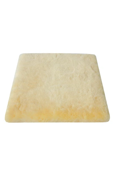 Natural Medical Genuine Sheepskin Shearling Chair Pad 18" X 18" In Cornsilk