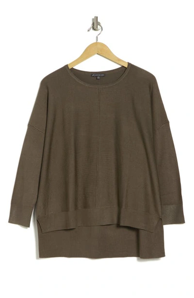 Adrianna Papell High-low Tunic Sweater In Fatigue ModeSens