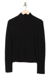 French Connection Mozart Crop Turtleneck Sweater In Black