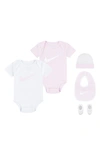 Nike Babies' 5-piece Gift Set In Pink Foam