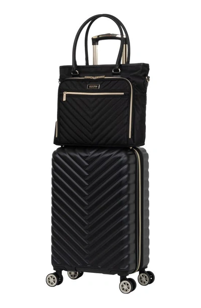 Kenneth Cole Reaction Madison Square Travel Two-piece Set In Black