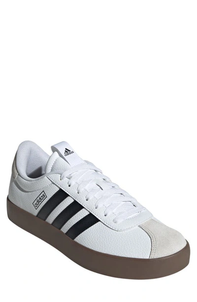 Adidas Originals Vl Court 3.0 Sneaker In White/shadow Brown/alumina