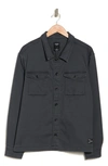 Union Lounge Twill Knit Shirt Jacket In Astro