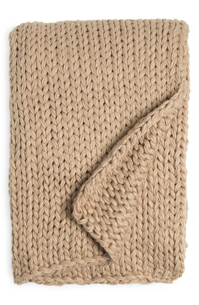 Northpoint Chunky Knit Throw In Taupe