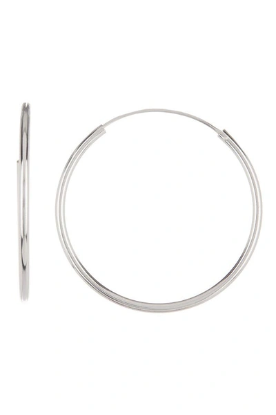 Argento Vivo Sterling Silver 40mm Endless Hoop Earrings In Metallic