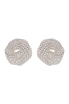 Argento Vivo 18k Gold Plated Sterling Silver Textured Knot Stud Earrings