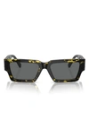 Versace 54mm Rectangular Sunglasses In Dark Grey