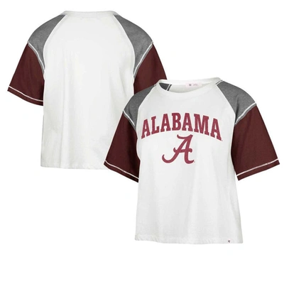 47 Brand '47 White Alabama Crimson Tide Serenity Gia Cropped T-shirt