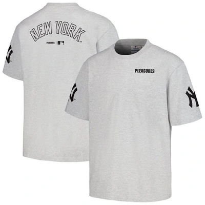 Pleasures Gray New York Yankees Team T-shirt