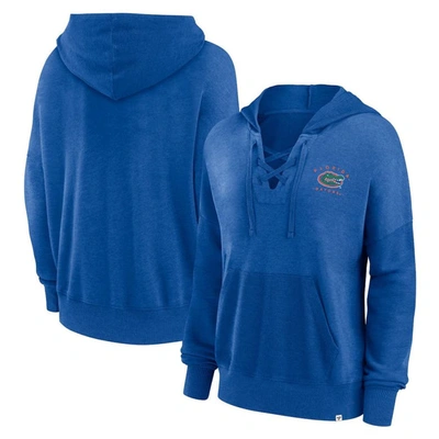 Fanatics Branded Heather Royal Florida Gators Campus Lace-up Pullover Hoodie