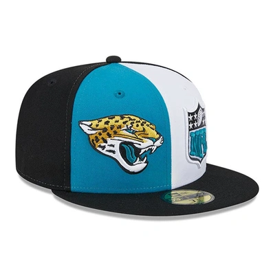 New Era Men's  Teal, Black Jacksonville Jaguars 2023 Sideline 59fifty Fitted Hat In Teal,black