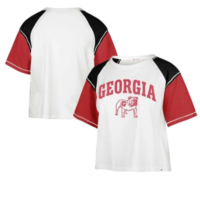 47 Brand '47 White Georgia Bulldogs Serenity Gia Cropped T-shirt