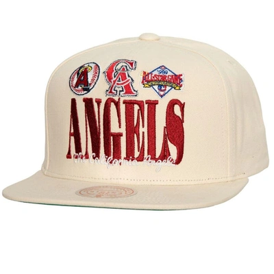 Mitchell & Ness Men's  Cream California Angels Reframe Retro Snapback Hat