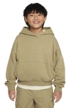 Nike Kids' Icon Fleece Pullover Hoodie In Neutral Olive/ Medium Olive