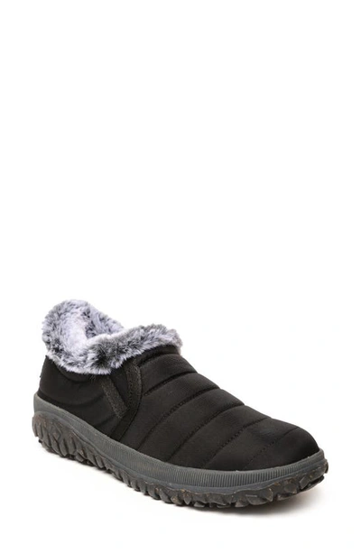 Minnetonka Timpson Faux Fur Slipper In Black