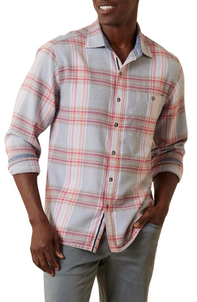 Tommy Bahama Canyon Beach Unwind Check Plaid Button-up Shirt In Asheen