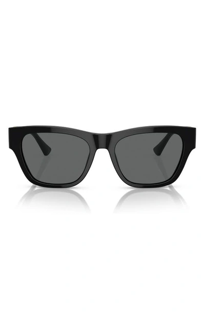 Versace 55mm Square Sunglasses In Black Dark Grey