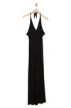 Go Couture Wide Leg Halter Jumpsuit In Black